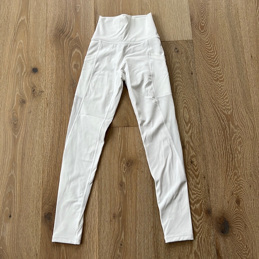 Aerie white mesh cut out leggings
